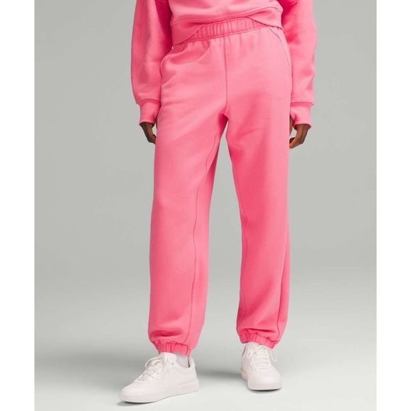 lululemon athletica Pants - Lululemon Scuba Oversized Fit Fleece Jogger Pants Sakura Pink Large NWT